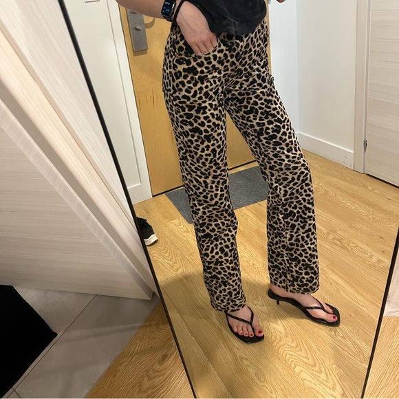 Stradivarius leopard jeans - Picture 1 of 8